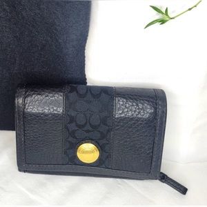 Coach Leather & Canvas Wallet